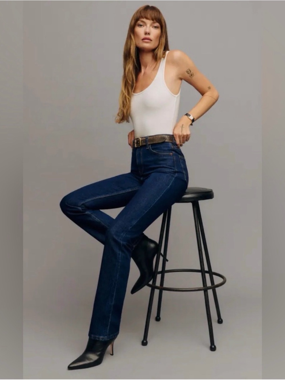 Nwt Reformation Jax Straight Leg Jeans In Seneca Wash, Women’s 30
